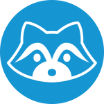 digiBandit Logo Round, White and Blue