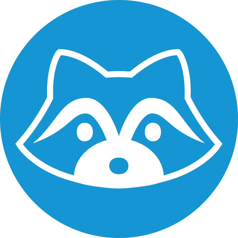 digiBandit Logo Round, White and Blue